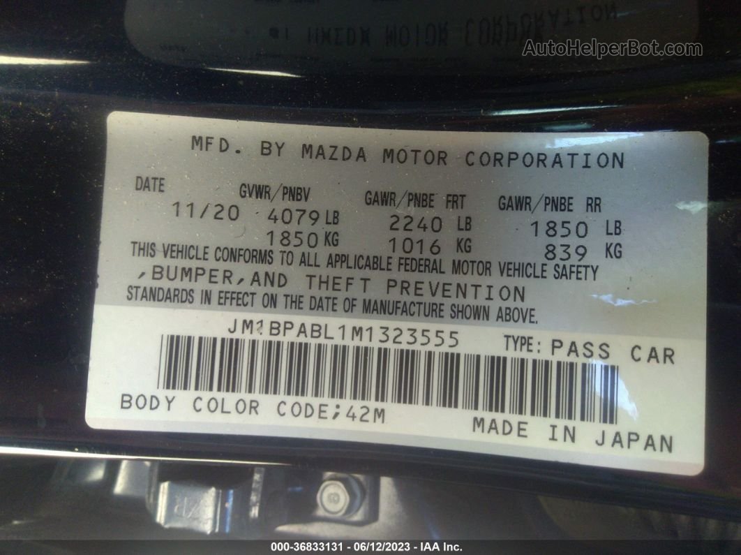 2021 Mazda Mazda3 Sedan Select Blue vin: JM1BPABL1M1323555