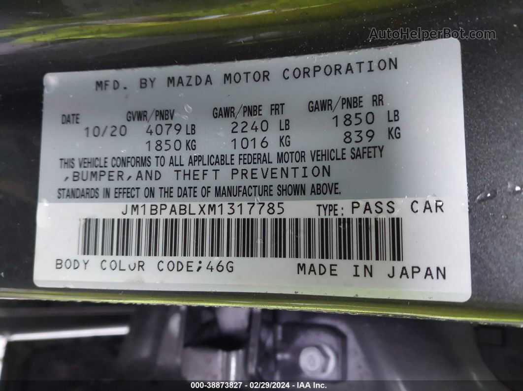 2021 Mazda Mazda3 Select Серый vin: JM1BPABLXM1317785