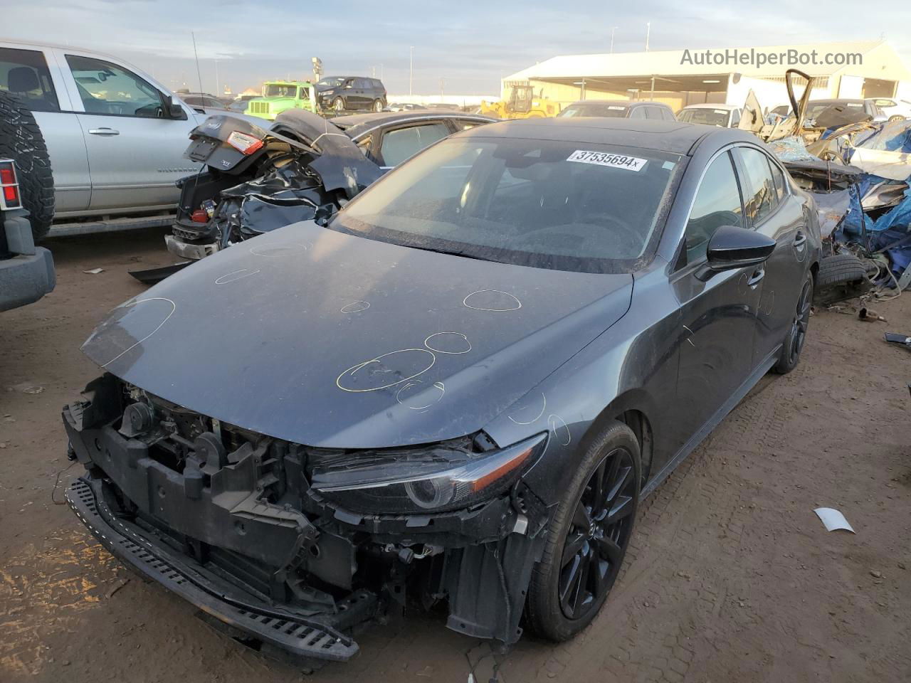 2021 Mazda 3  Серый vin: JM1BPBAY2M1322238