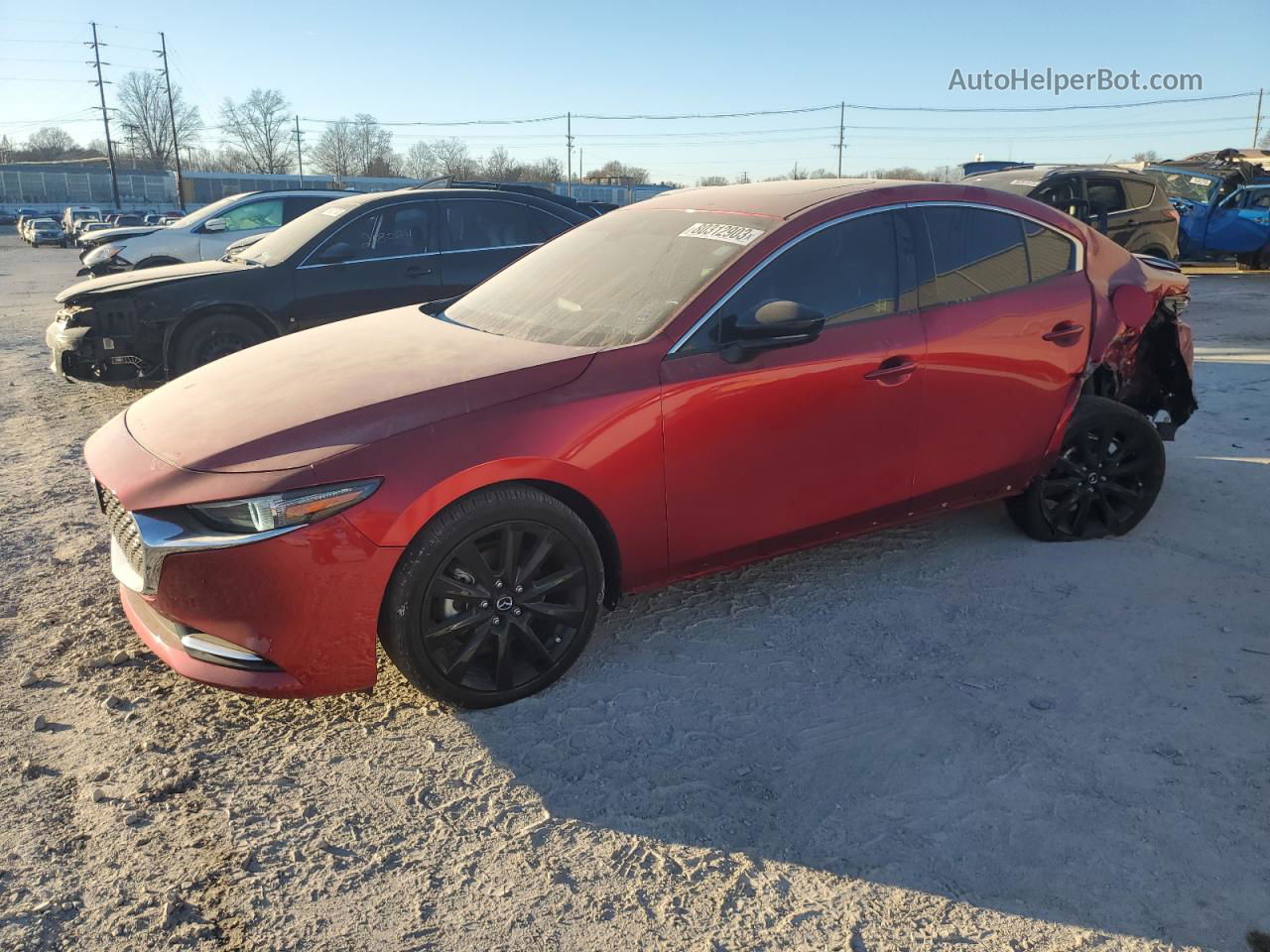 2021 Mazda 3 Premium Plus Бордовый vin: JM1BPBEY8M1312193