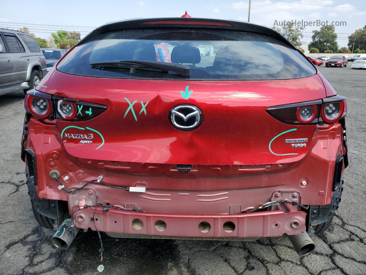 2021 Mazda 3  Красный vin: JM1BPBJY9M1335116