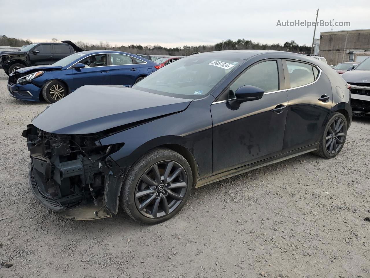 2021 Mazda 3 Preferred Синий vin: JM1BPBLL3M1307331