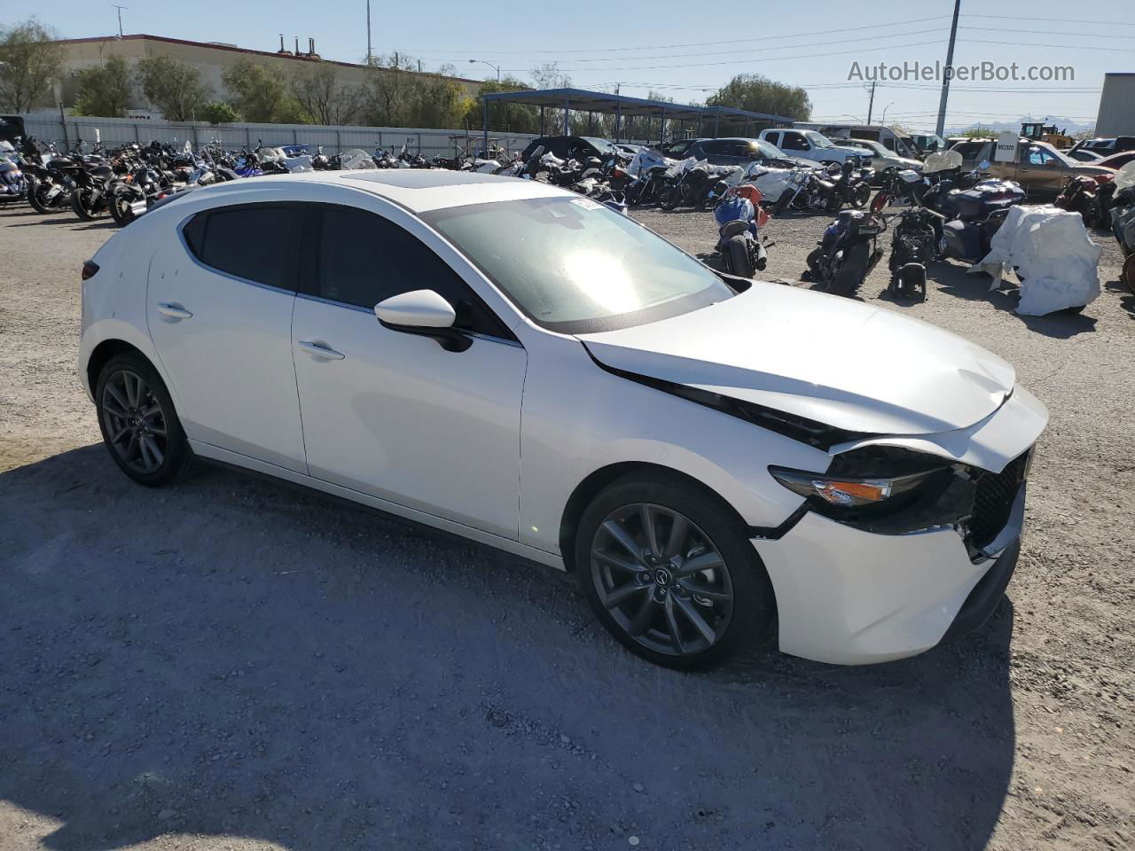 2021 Mazda 3 Preferred White vin: JM1BPBLL4M1305832