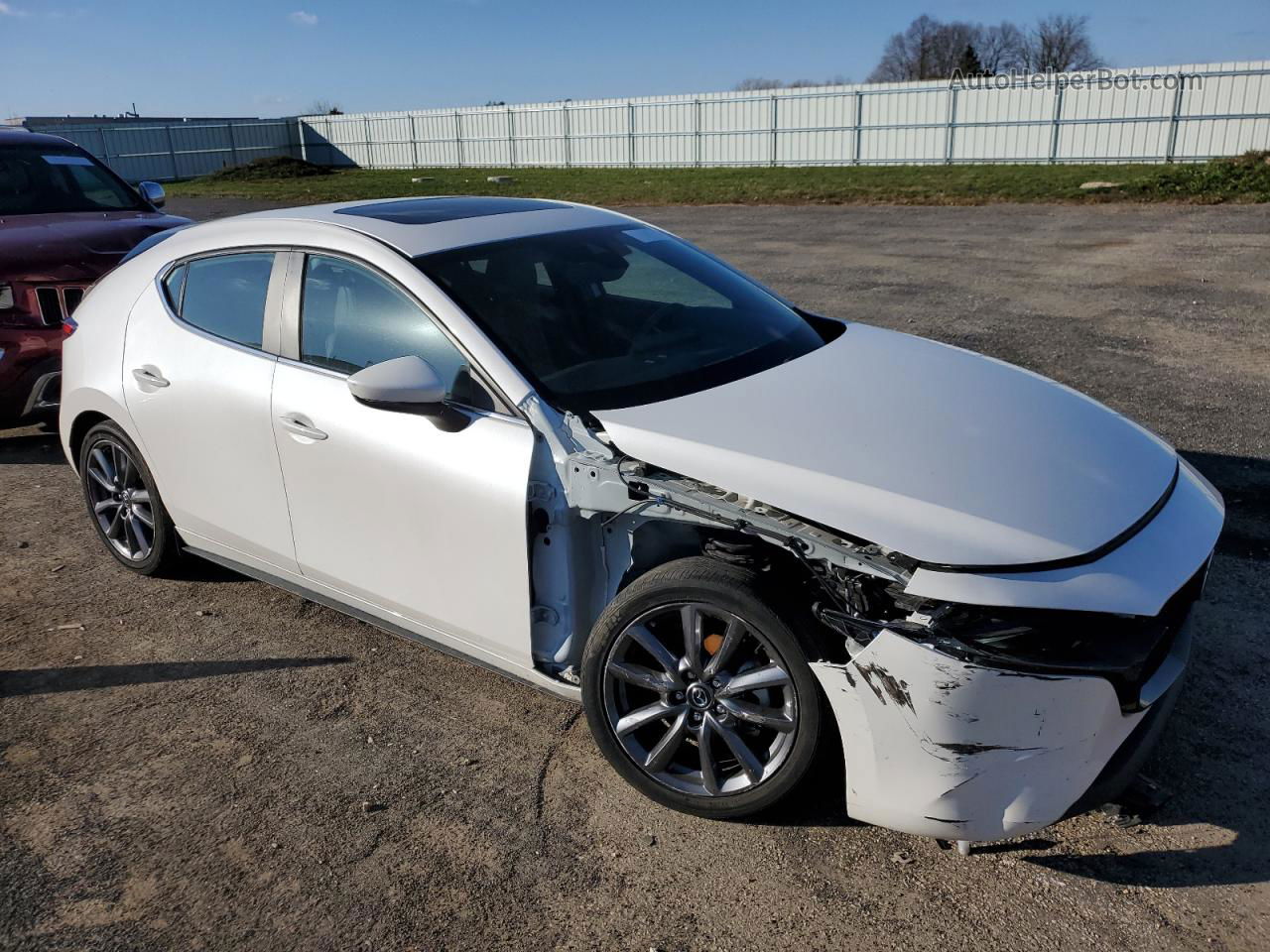 2021 Mazda 3 Preferred White vin: JM1BPBLL6M1304553