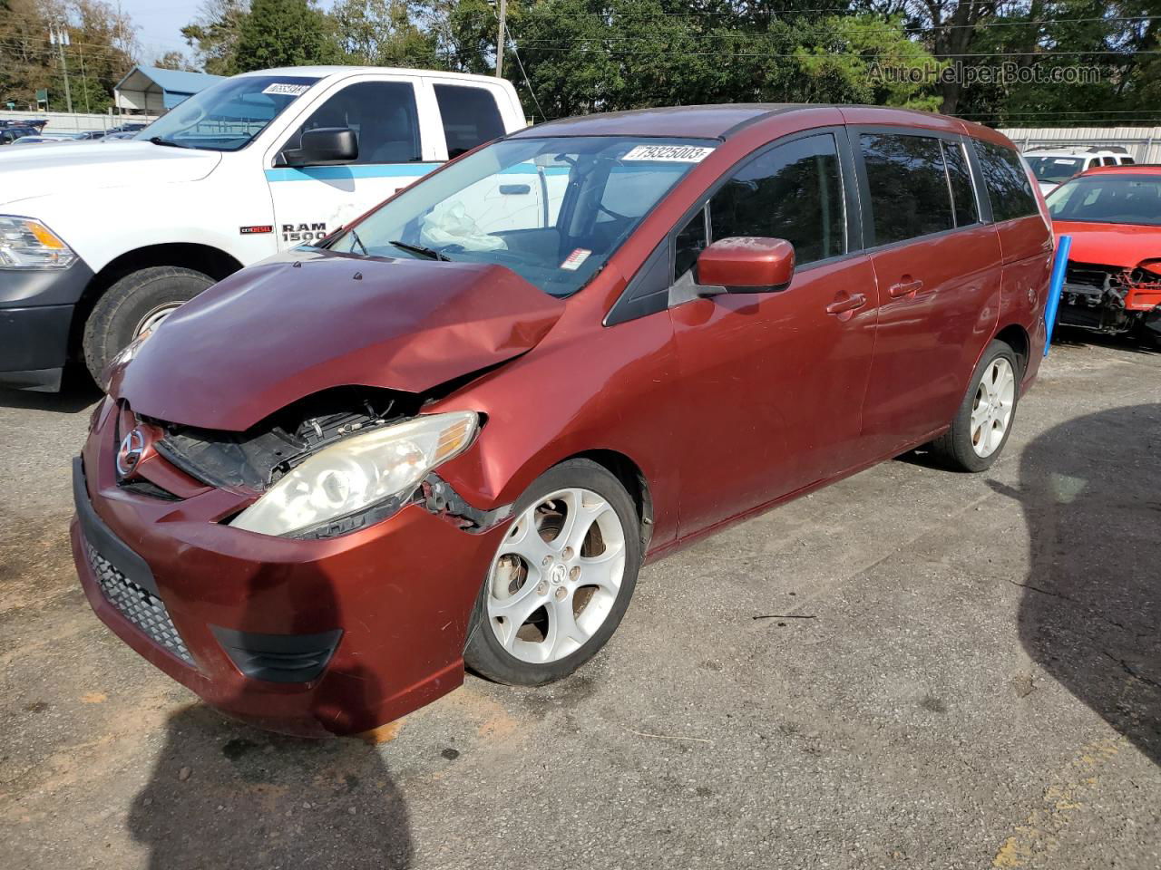 2010 Mazda 5  Red vin: JM1CR2W30A0384380