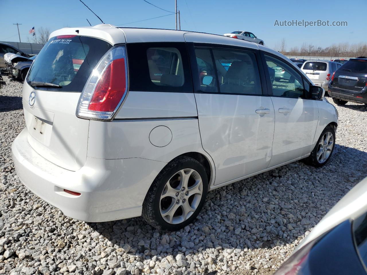 2010 Mazda 5  White vin: JM1CR2W30A0386596