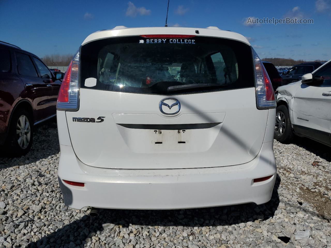 2010 Mazda 5  White vin: JM1CR2W30A0386596