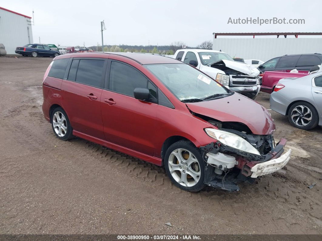 2010 Mazda Mazda5 Sport Red vin: JM1CR2W35A0383564