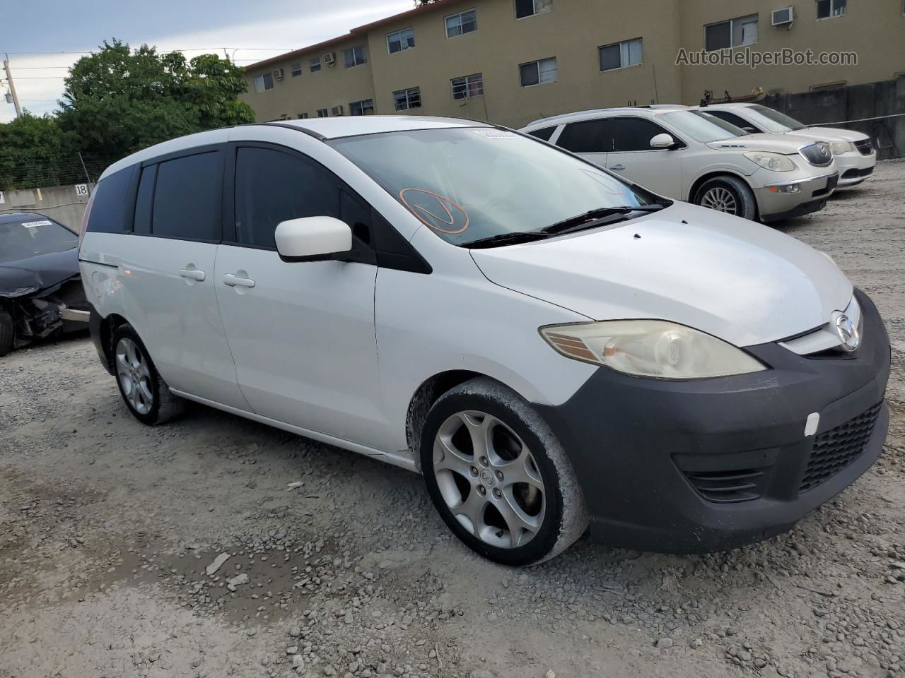 2010 Mazda 5  White vin: JM1CR2W37A0388832