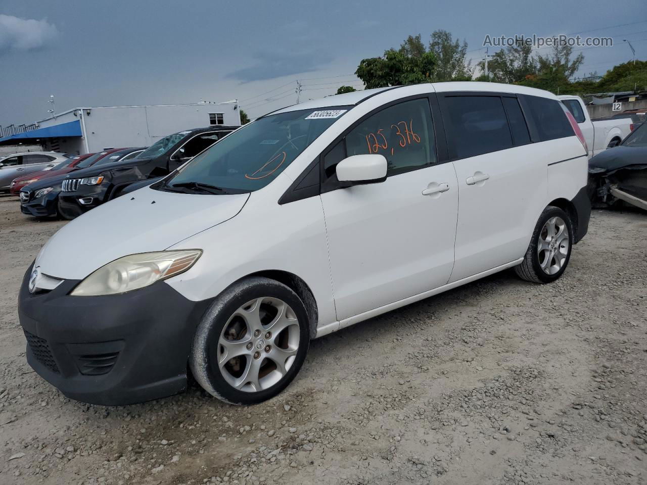 2010 Mazda 5  White vin: JM1CR2W37A0388832