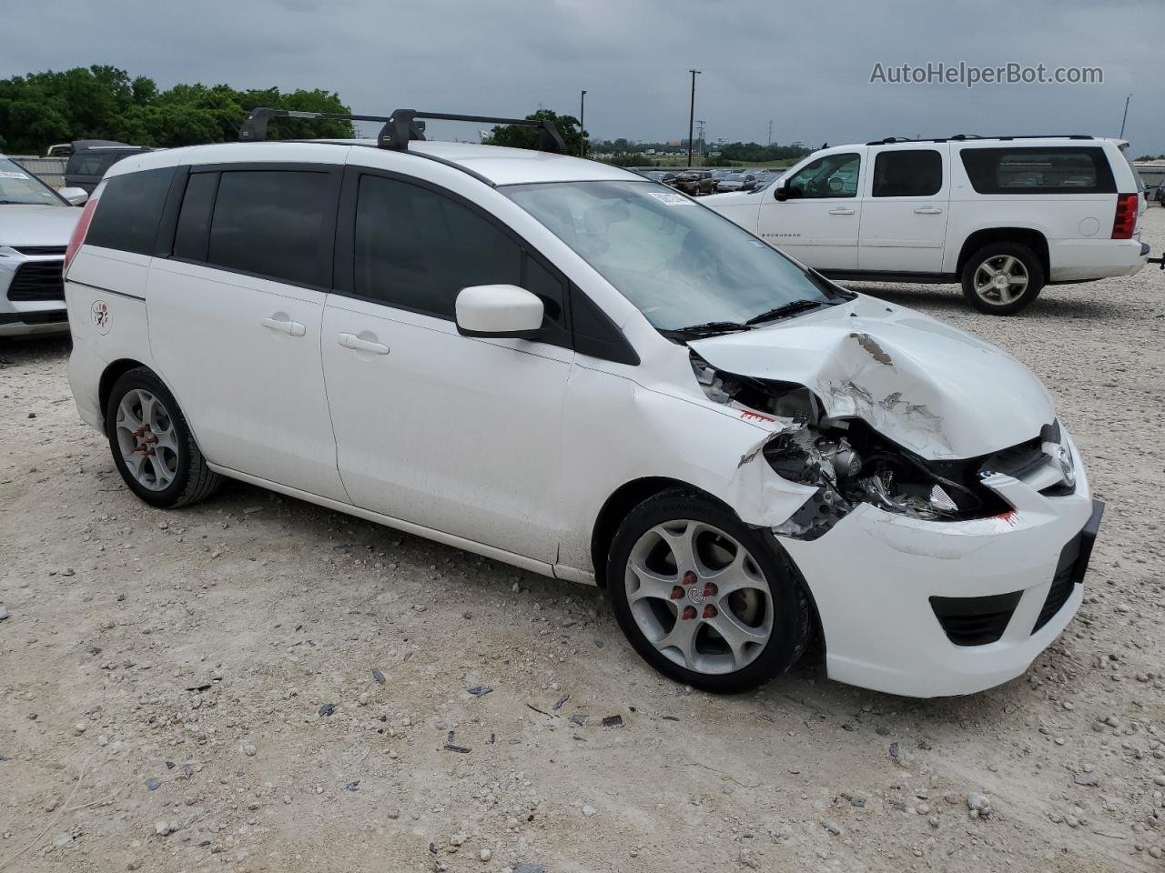 2010 Mazda 5  White vin: JM1CR2W38A0375359