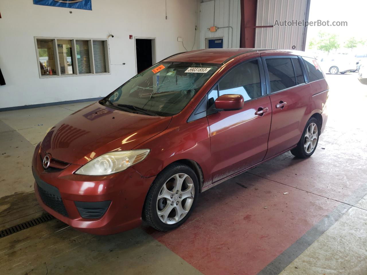 2010 Mazda 5  Red vin: JM1CR2W38A0384255