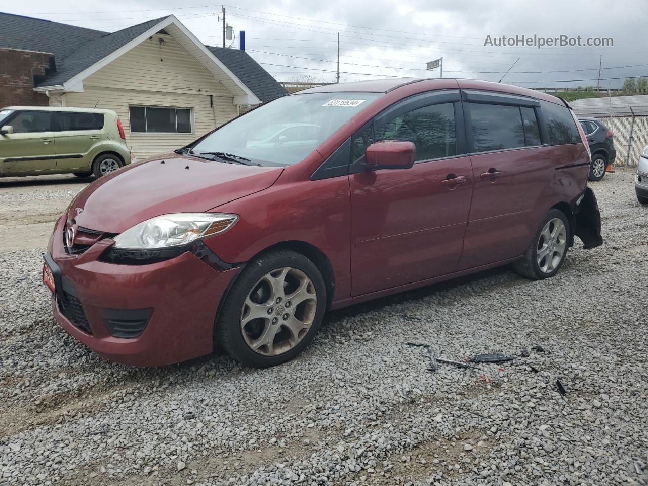 2010 Mazda 5  Burgundy vin: JM1CR2W38A0387608