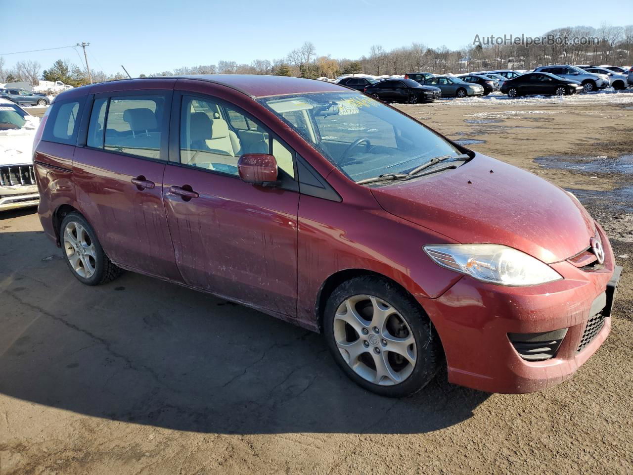 2010 Mazda 5  Red vin: JM1CR2WL3A0382624