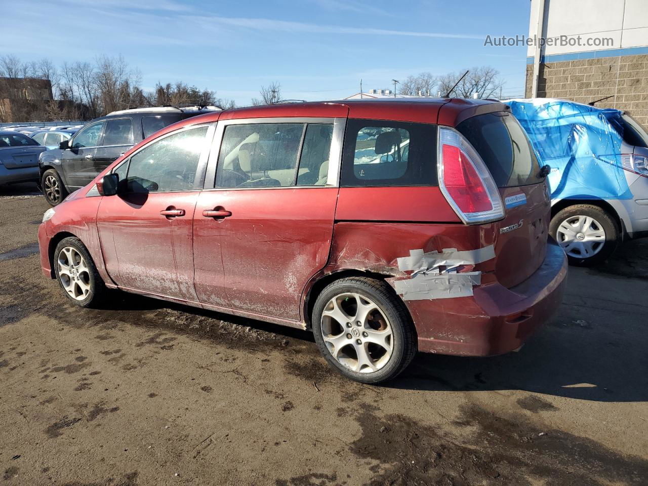 2010 Mazda 5  Red vin: JM1CR2WL3A0382624