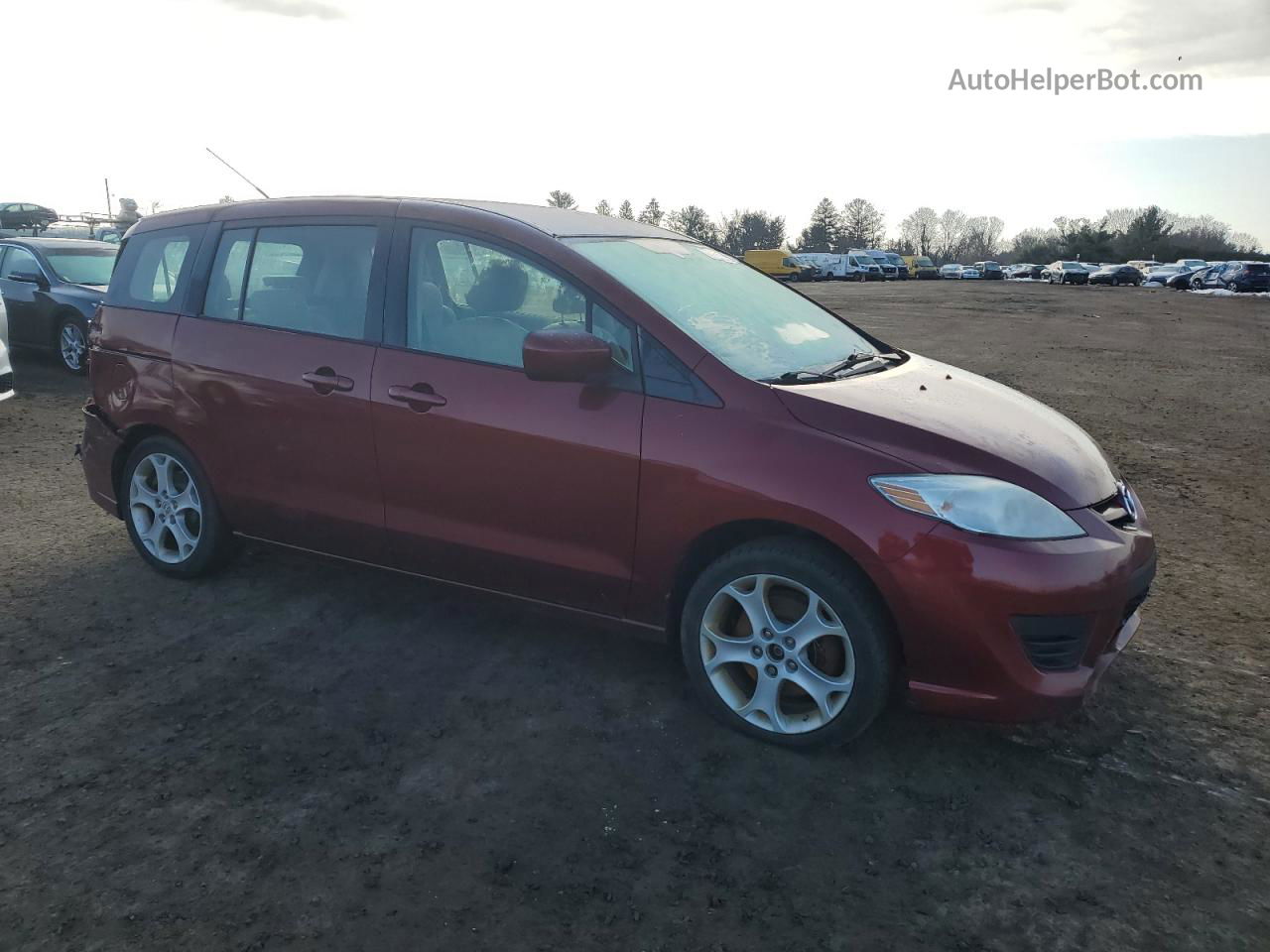 2010 Mazda 5  Burgundy vin: JM1CR2WL7A0388314