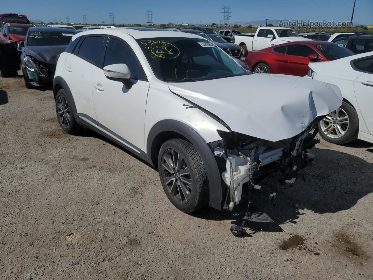 2016 Mazda Cx-3 Grand Touring White vin: JM1DKBD75G0113161