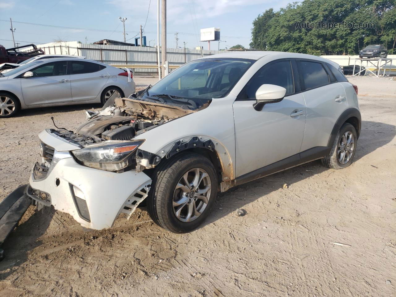 2018 Mazda Cx-3 Sport White vin: JM1DKDB73J0321657