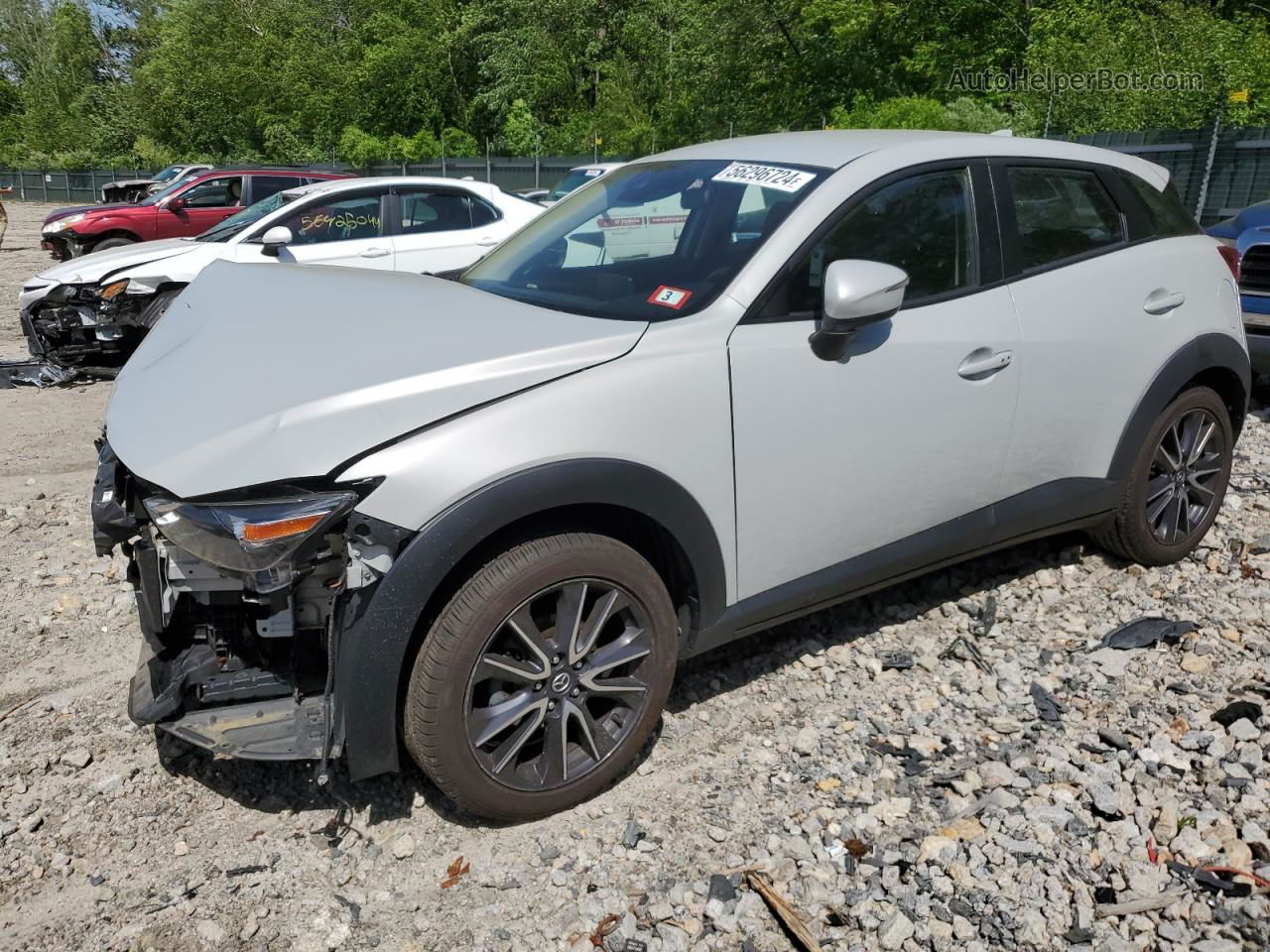 2018 Mazda Cx-3 Touring White vin: JM1DKDC70J0330170