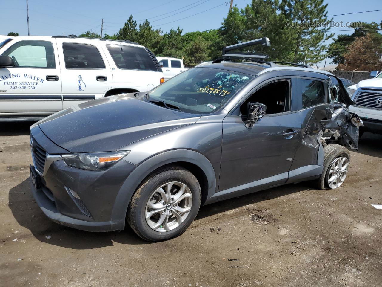 2018 Mazda Cx-3 Sport Gray vin: JM1DKFB77J0319535