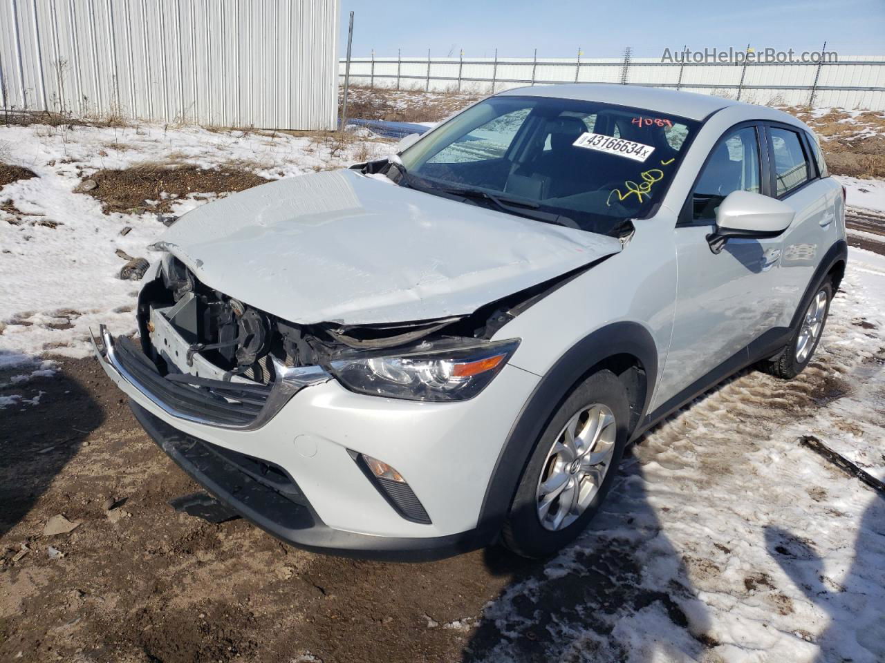 2017 Mazda Cx-3 Sport White vin: JM1DKFB78H0144089