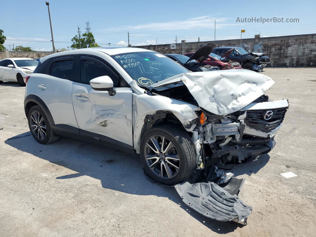 2018 Mazda Cx-3 Touring White vin: JM1DKFC78J0315413