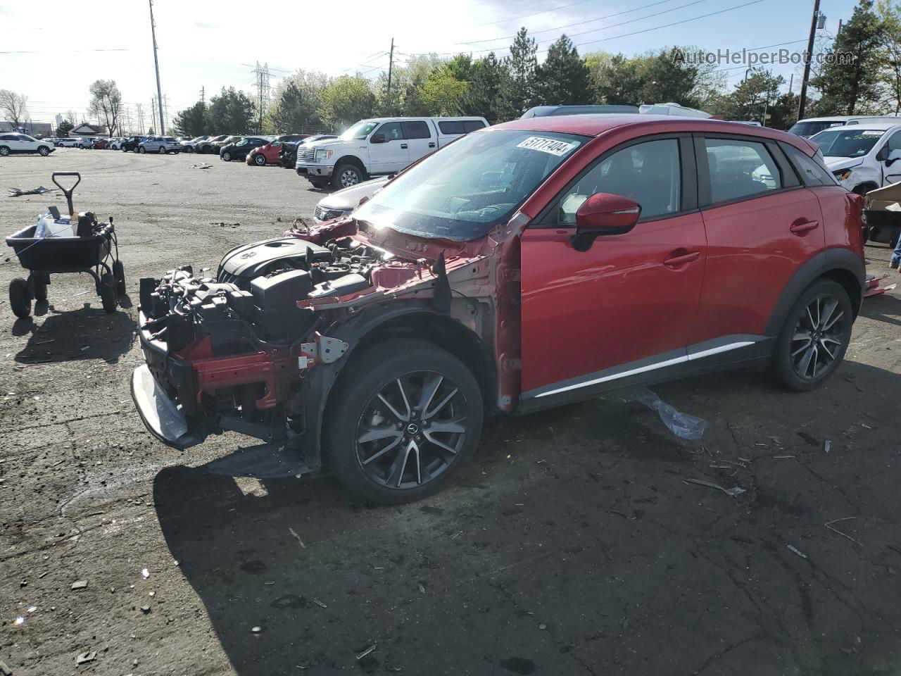 2018 Mazda Cx-3 Grand Touring Red vin: JM1DKFD73J0318198