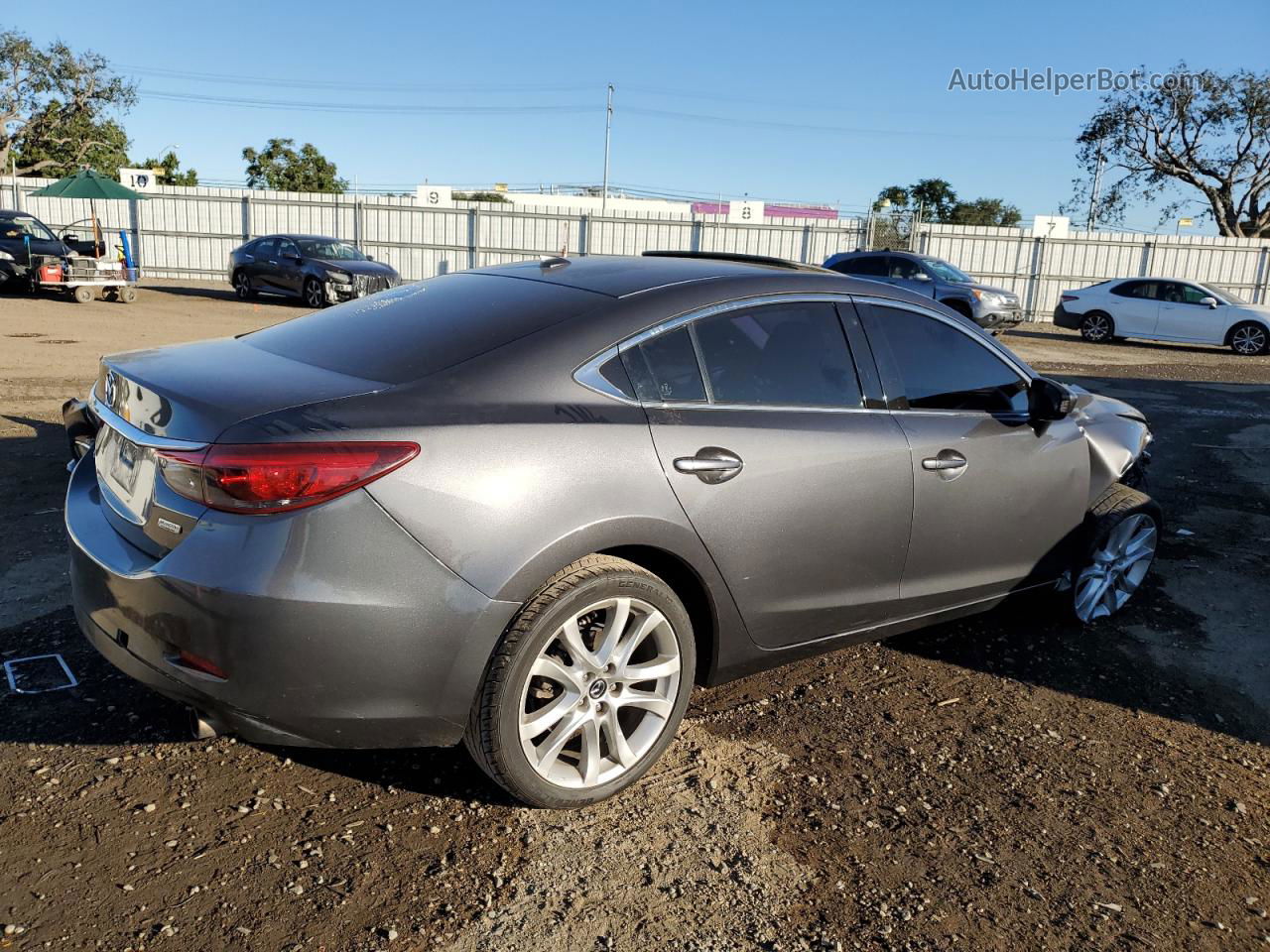 2016 Mazda 6 Touring Gray vin: JM1GJ1T51G1445487