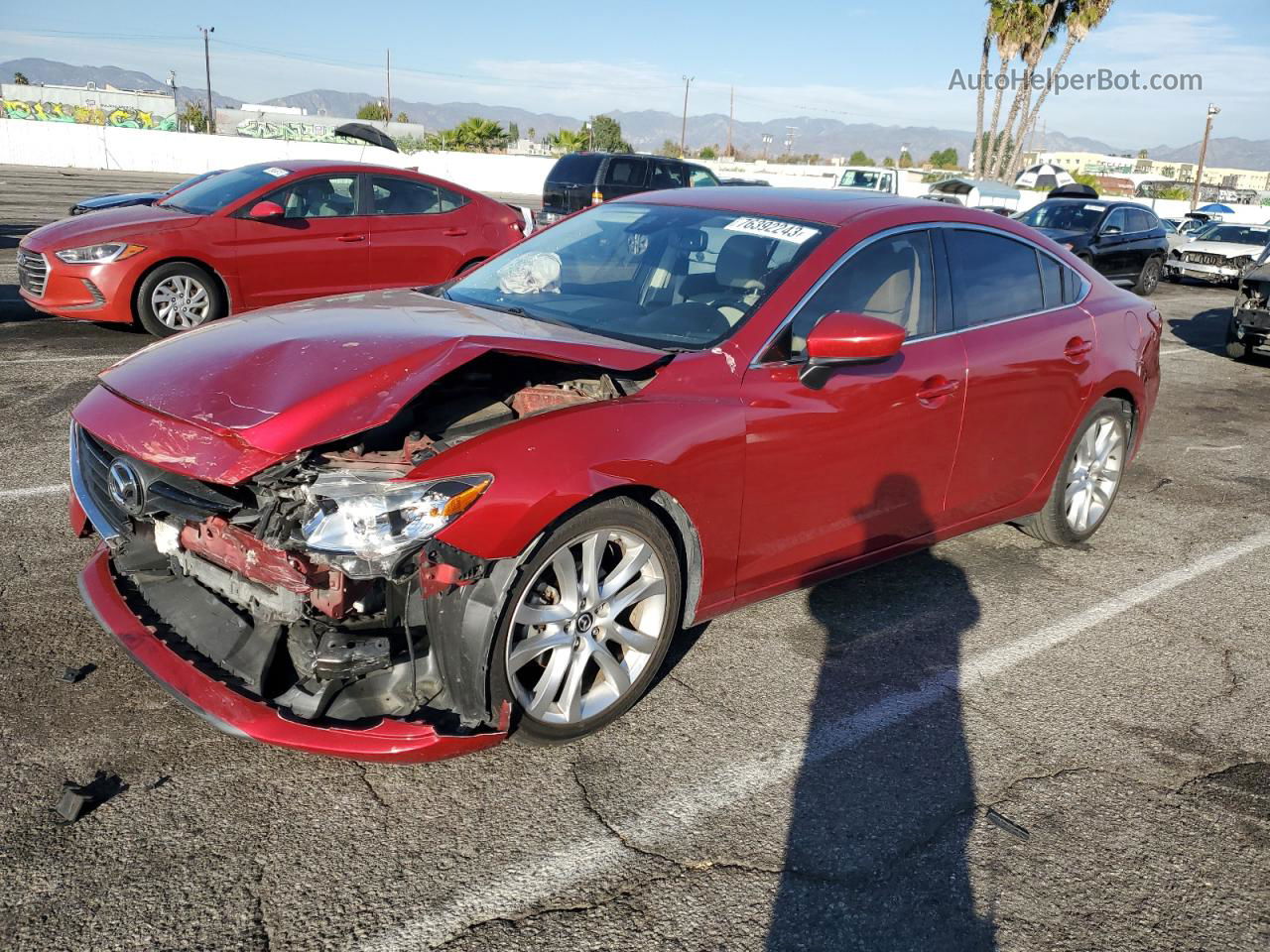 2015 Mazda 6 Touring Red vin: JM1GJ1T55F1207155