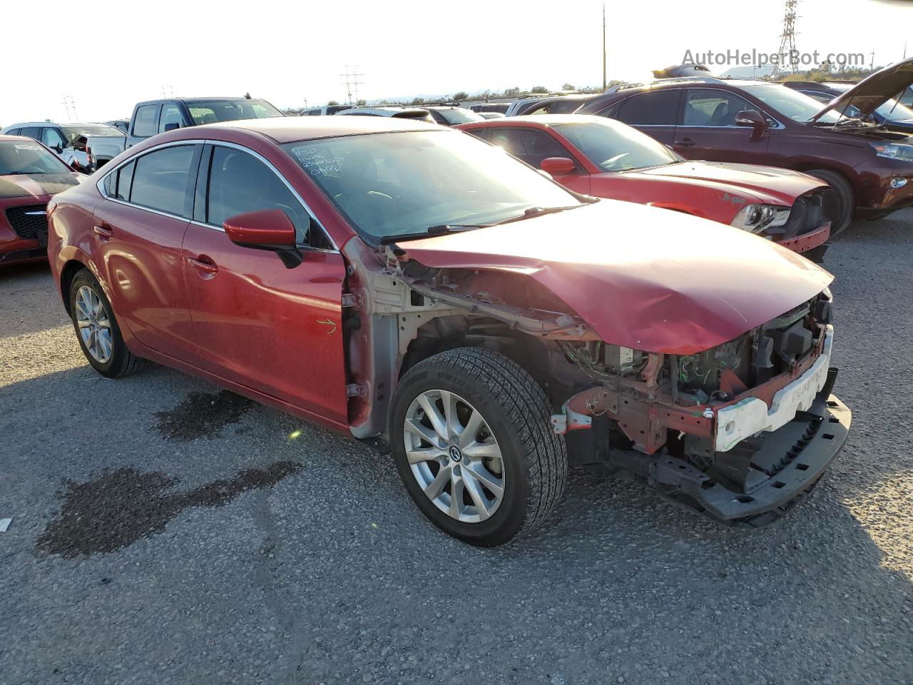 2015 Mazda 6 Sport Burgundy vin: JM1GJ1U50F1203366