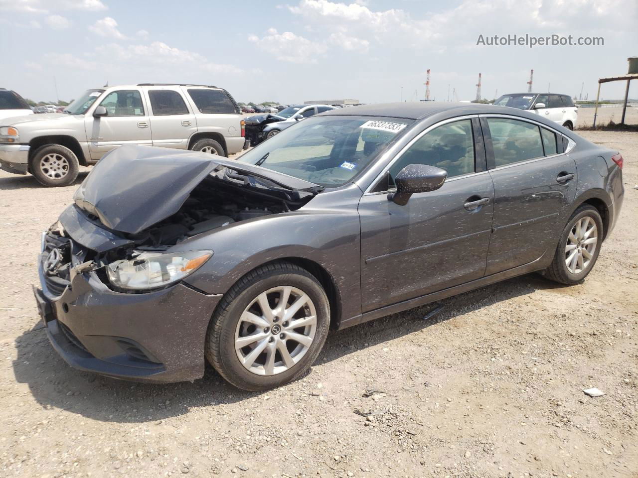 2016 Mazda 6 Sport Gray vin: JM1GJ1U51G1404906