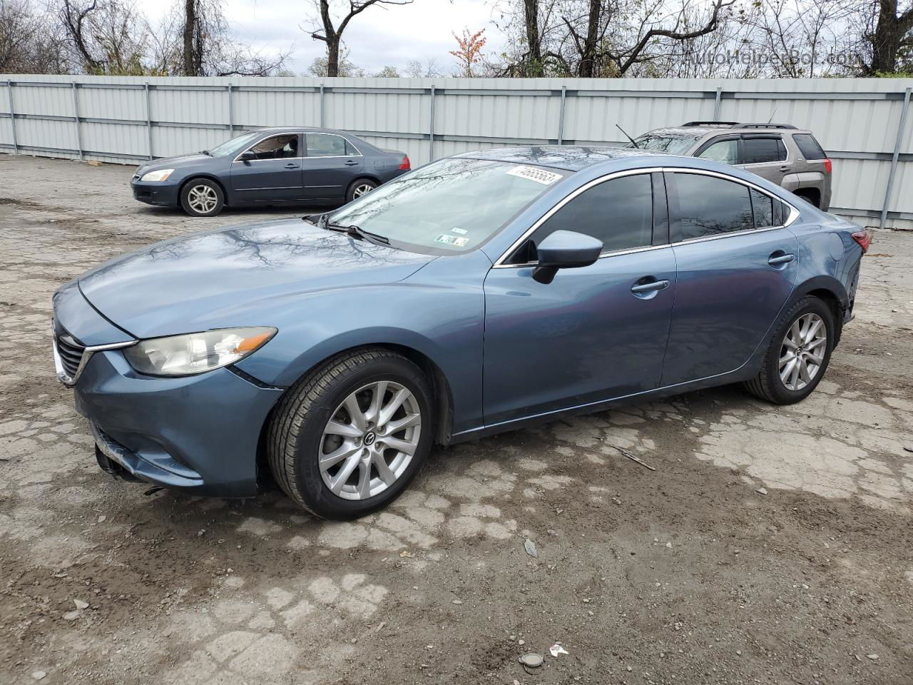 2016 Mazda 6 Sport Blue vin: JM1GJ1U52G1426381