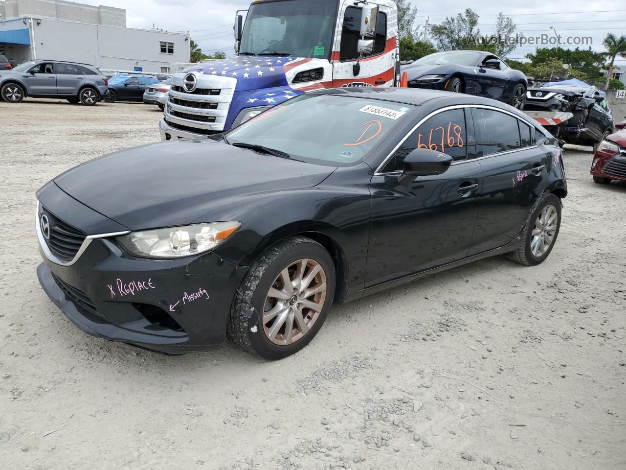 2015 Mazda 6 Sport Черный vin: JM1GJ1U56F1193300