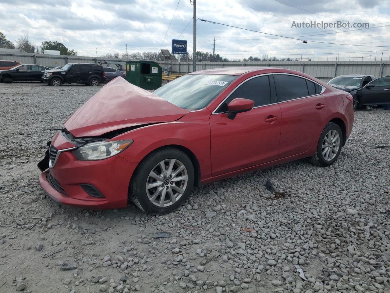 2015 Mazda 6 Sport Красный vin: JM1GJ1U56F1222049