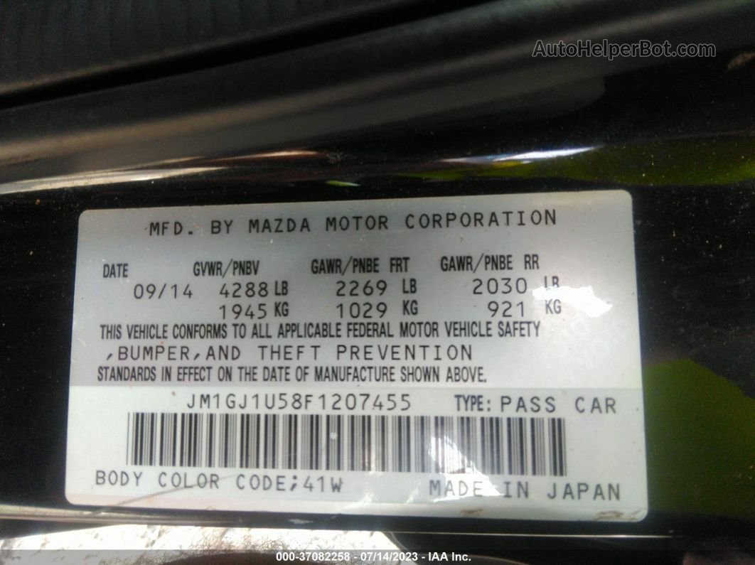 2015 Mazda Mazda6 I Sport Черный vin: JM1GJ1U58F1207455