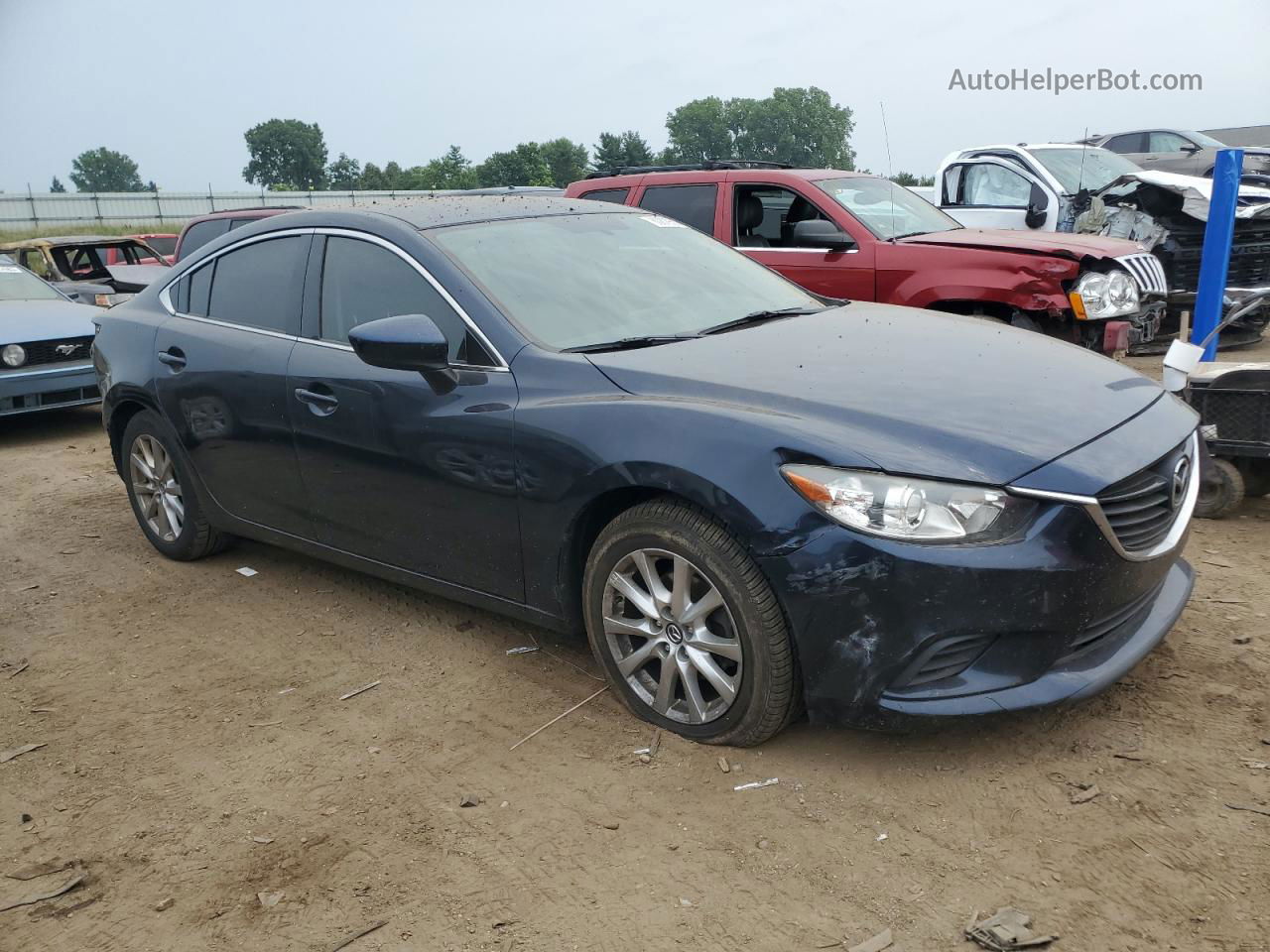 2016 Mazda 6 Sport Синий vin: JM1GJ1U58G1487797