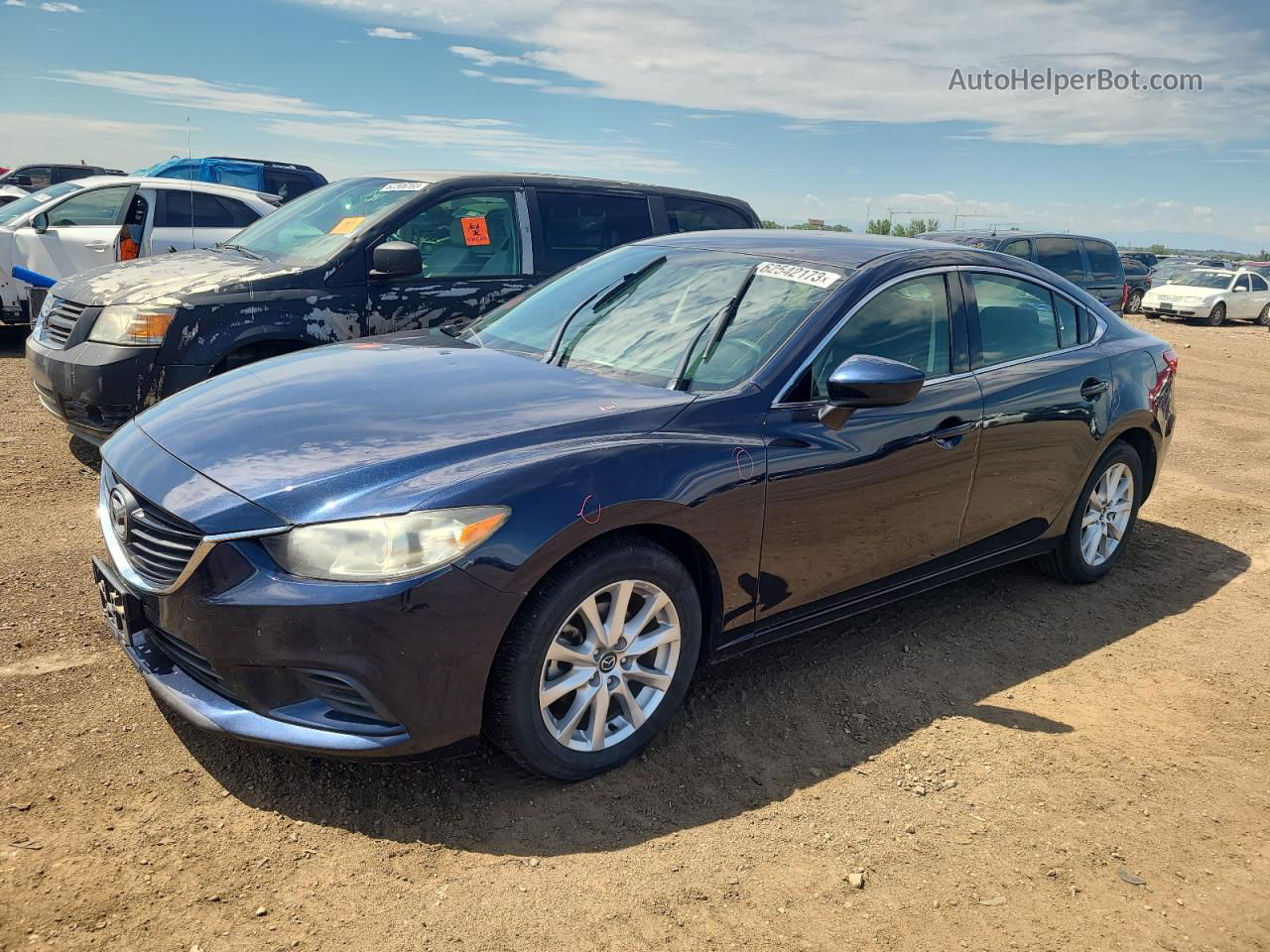 2015 Mazda 6 Sport Синий vin: JM1GJ1U6XF1165038