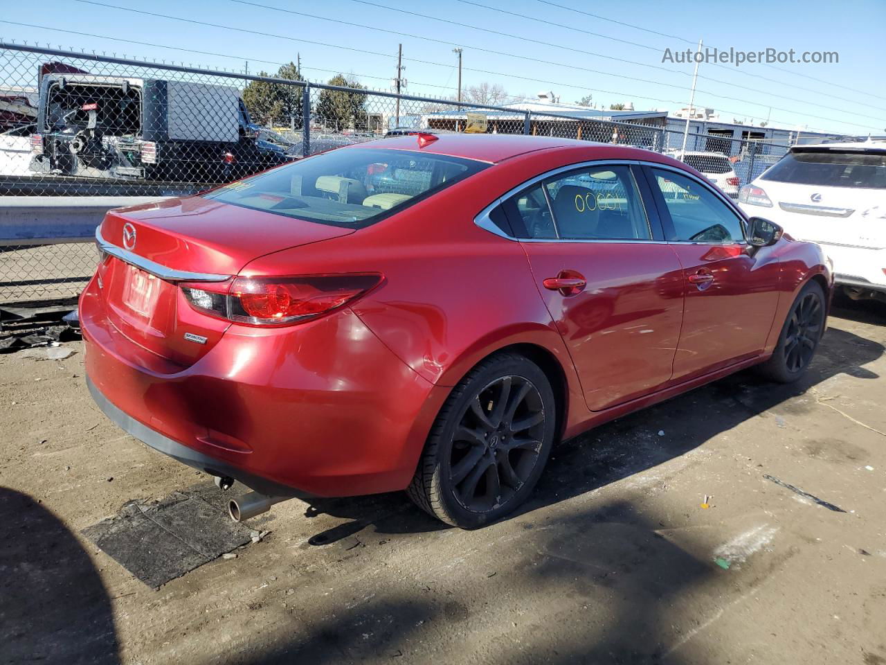 2015 Mazda 6 Touring Red vin: JM1GJ1V56F1190296