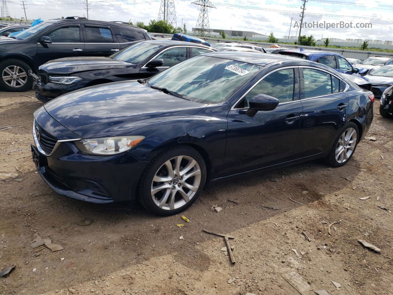 2015 Mazda 6 Touring Blue vin: JM1GJ1V62F1167719