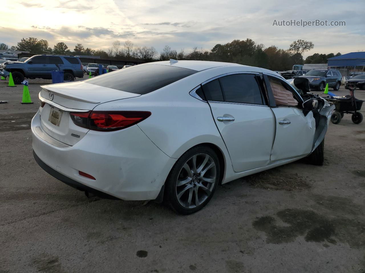 2015 Mazda 6 Grand Touring White vin: JM1GJ1W51F1180757