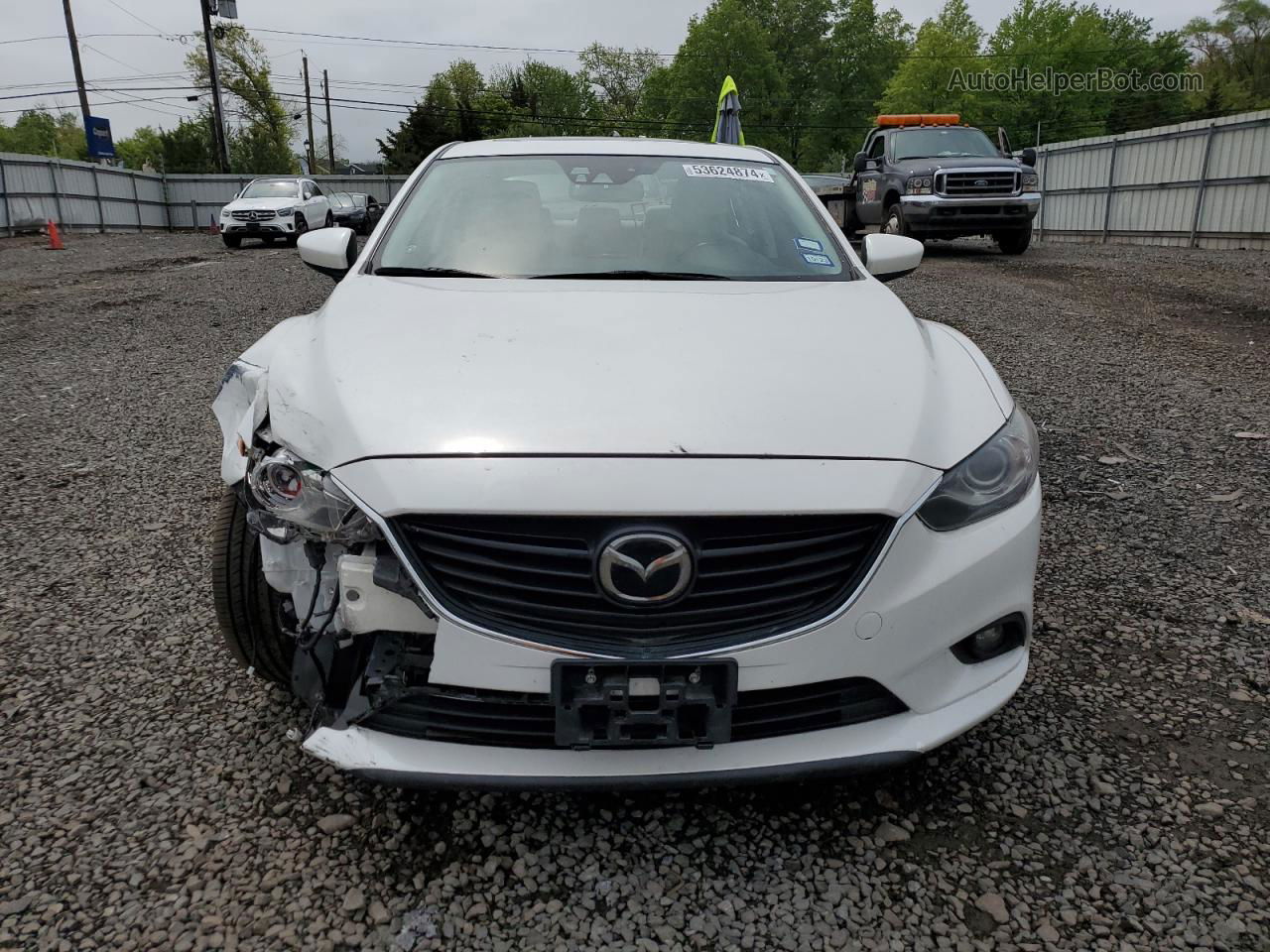 2015 Mazda 6 Grand Touring White vin: JM1GJ1W53F1190206