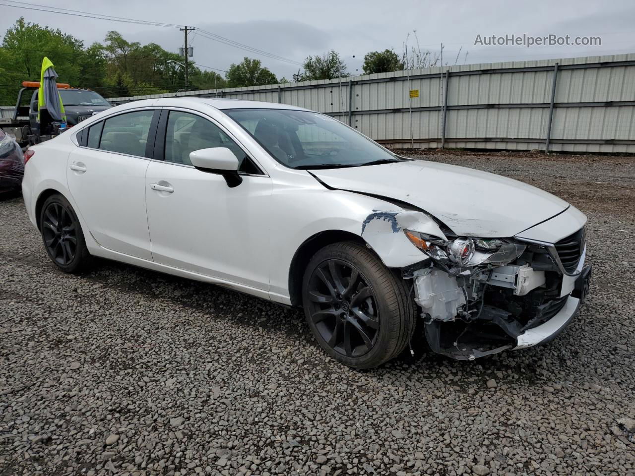 2015 Mazda 6 Grand Touring White vin: JM1GJ1W53F1190206