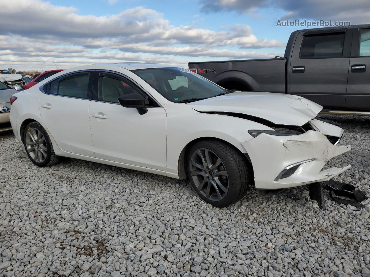 2016 Mazda 6 Grand Touring White vin: JM1GJ1W54G1441252