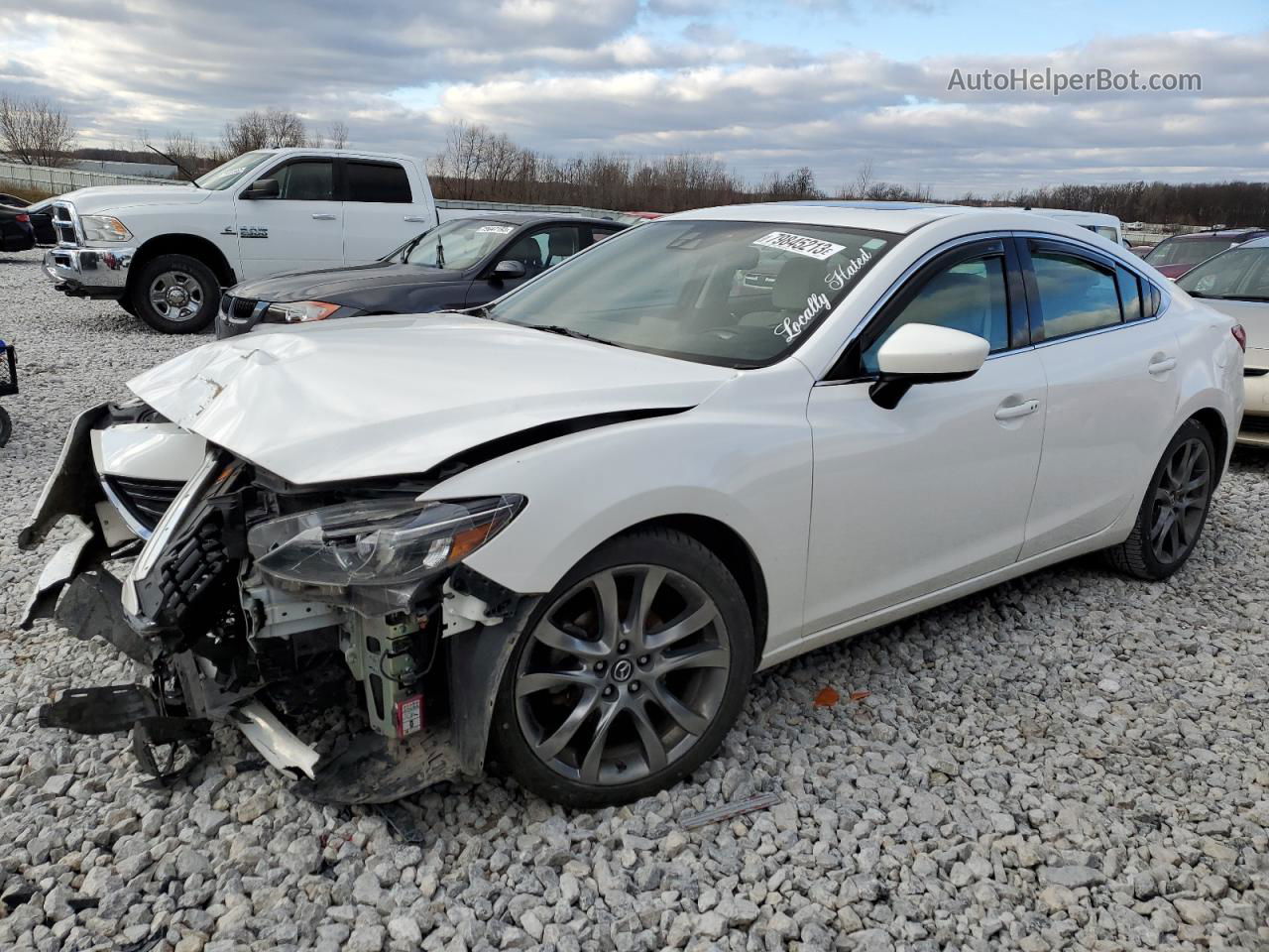 2016 Mazda 6 Grand Touring White vin: JM1GJ1W54G1441252