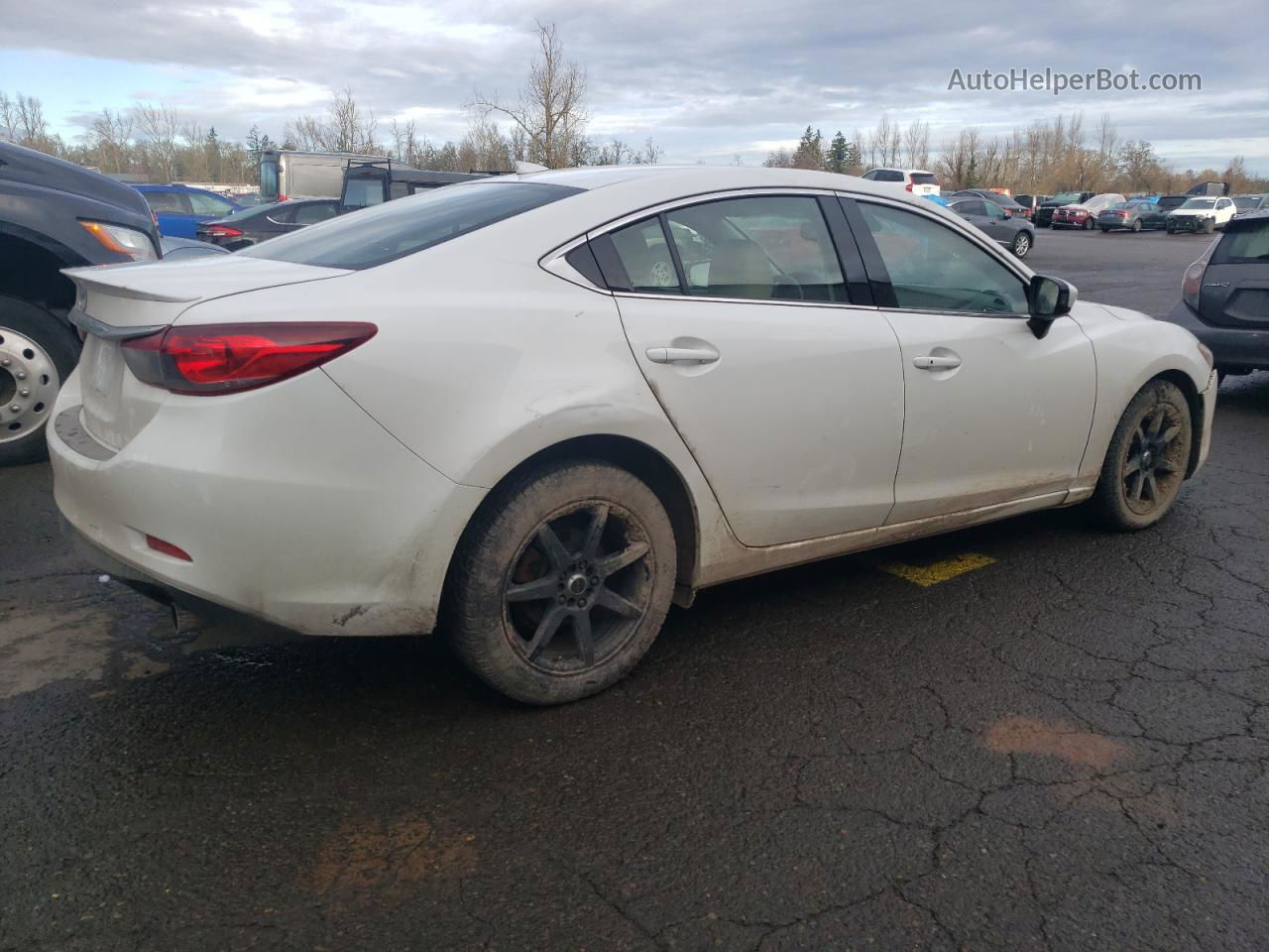 2015 Mazda 6 Grand Touring White vin: JM1GJ1W55F1217762