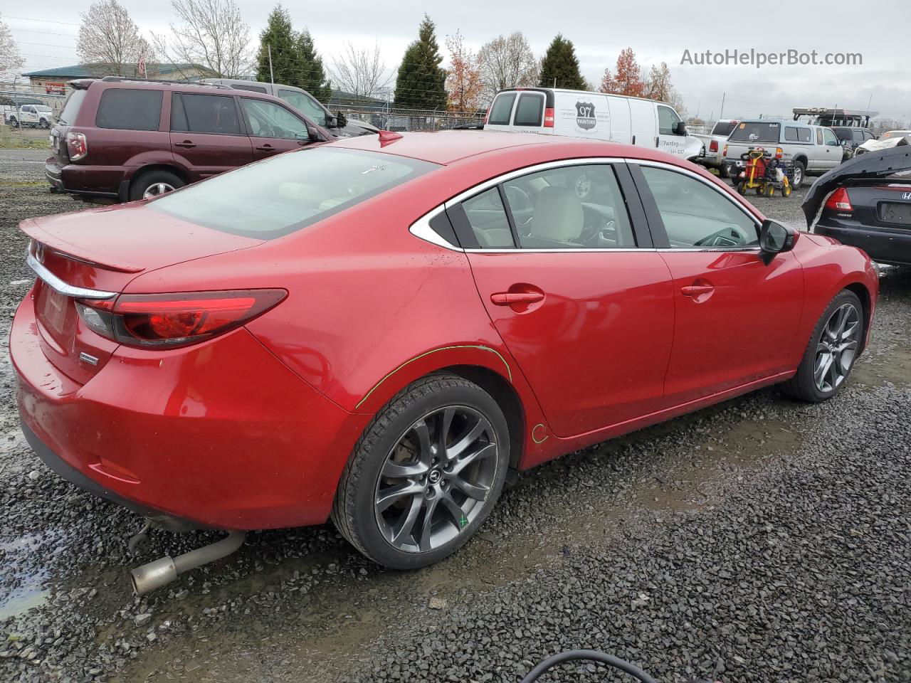 2016 Mazda 6 Grand Touring Red vin: JM1GJ1W55G1444807