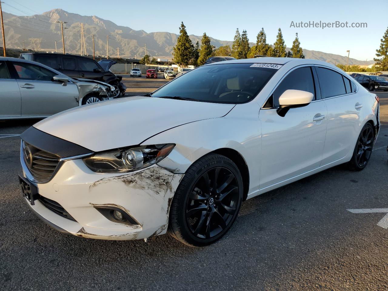 2015 Mazda 6 Grand Touring White vin: JM1GJ1W57F1203622