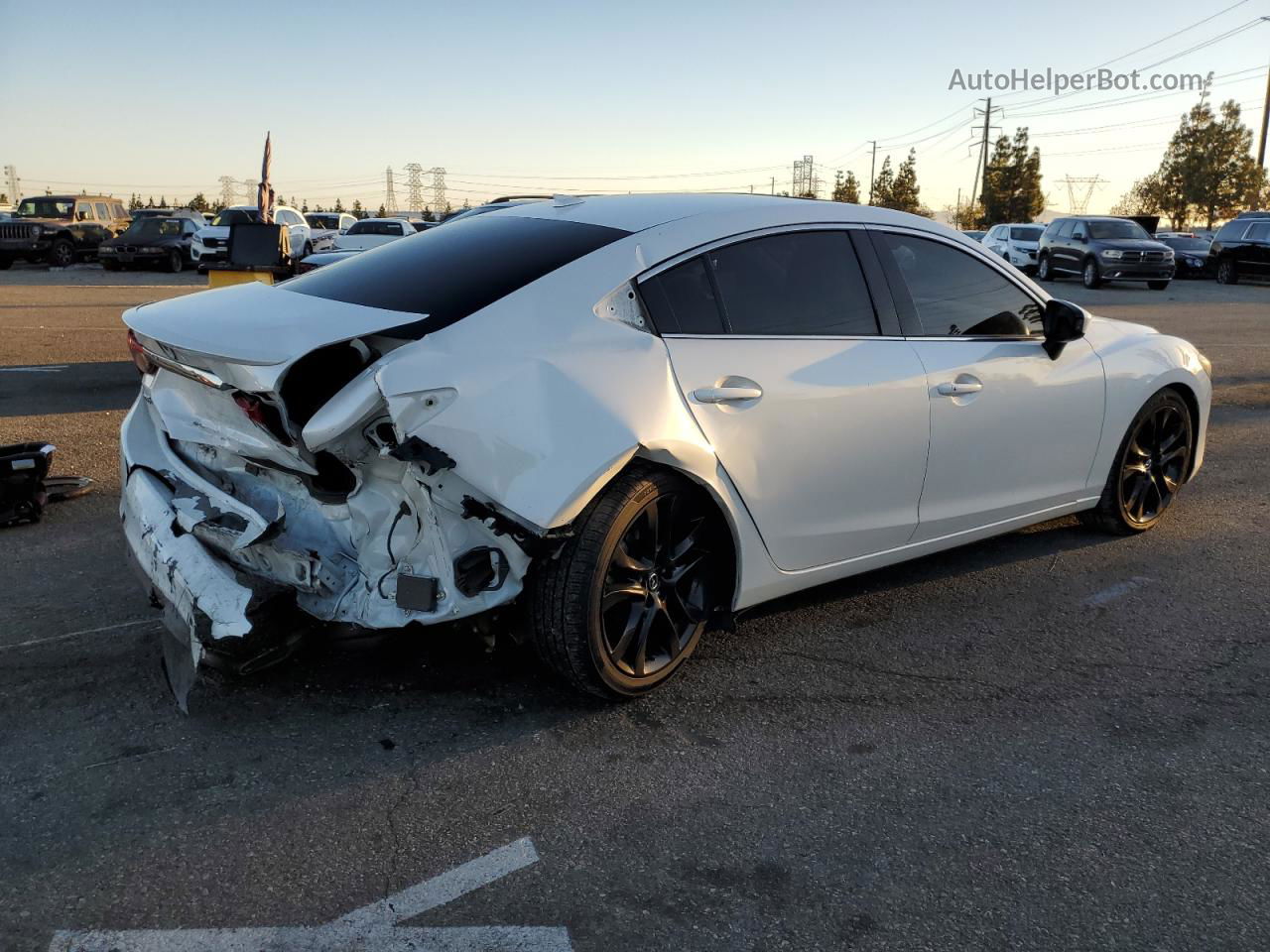 2015 Mazda 6 Grand Touring White vin: JM1GJ1W57F1203622