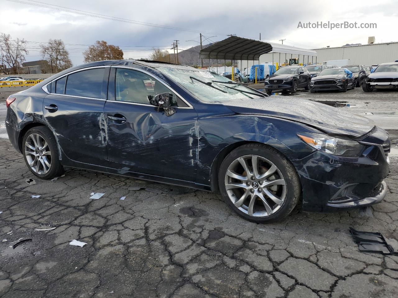 2015 Mazda 6 Grand Touring Blue vin: JM1GJ1W58F1202768