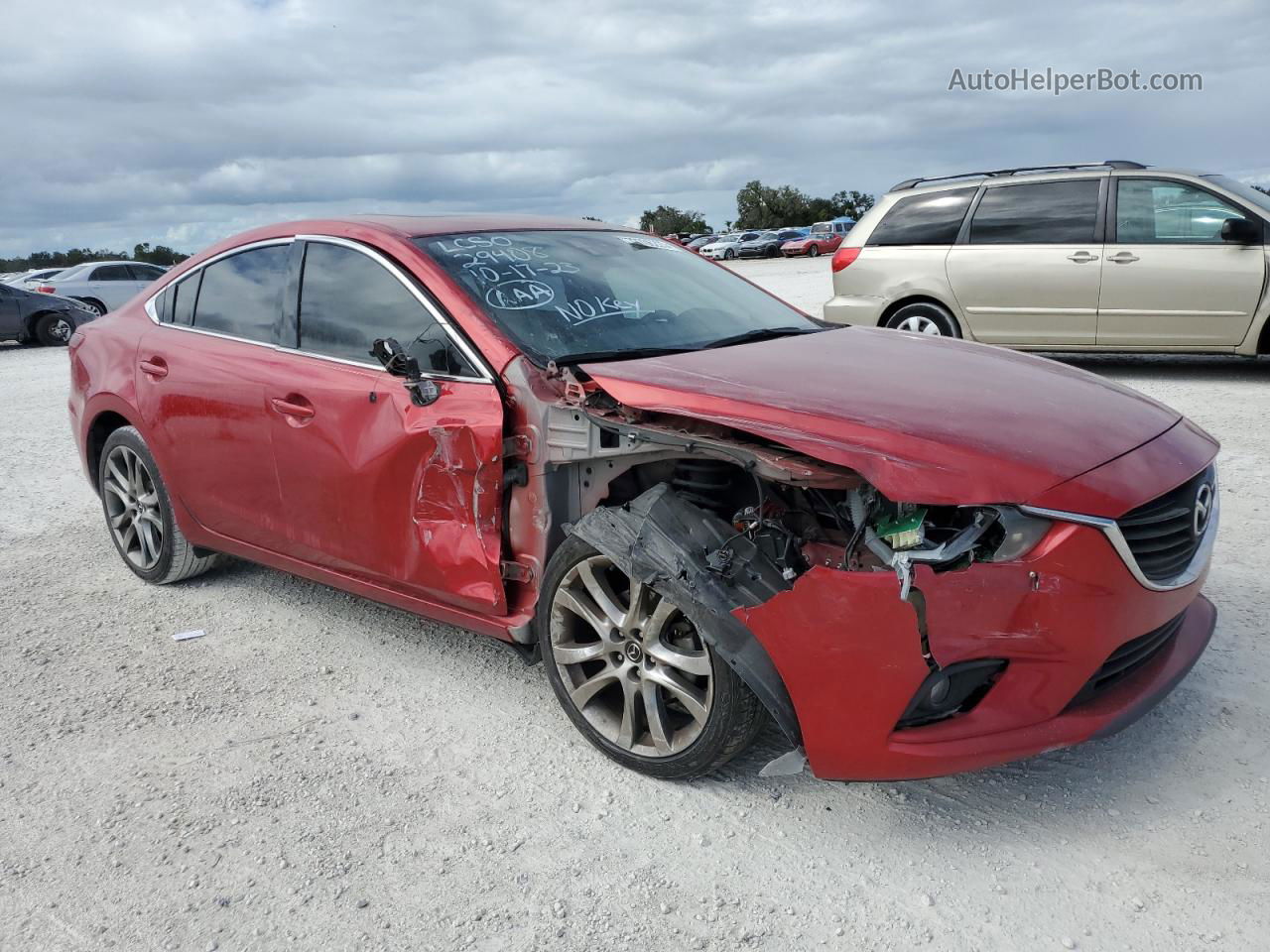 2015 Mazda 6 Grand Touring Red vin: JM1GJ1W58F1204312